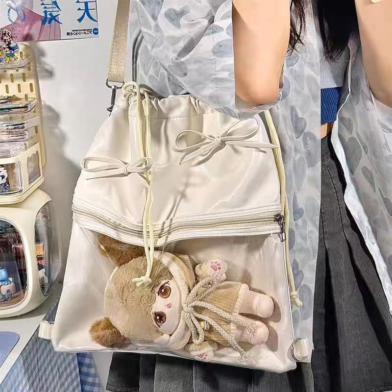 JIAERDI Sweet Cute Bow Drawstr - Anime Tote Bag recension och pris