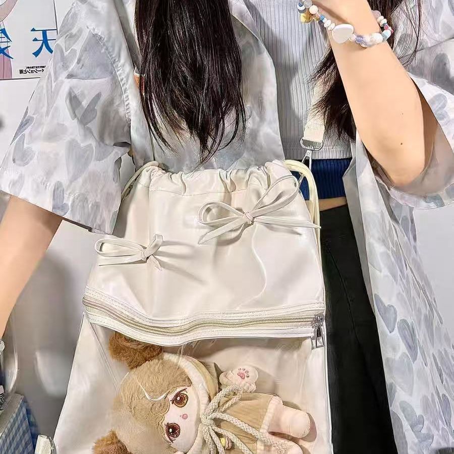 JIAERDI Sweet Cute Bow Drawstr - Anime Tote Bag recension och pris