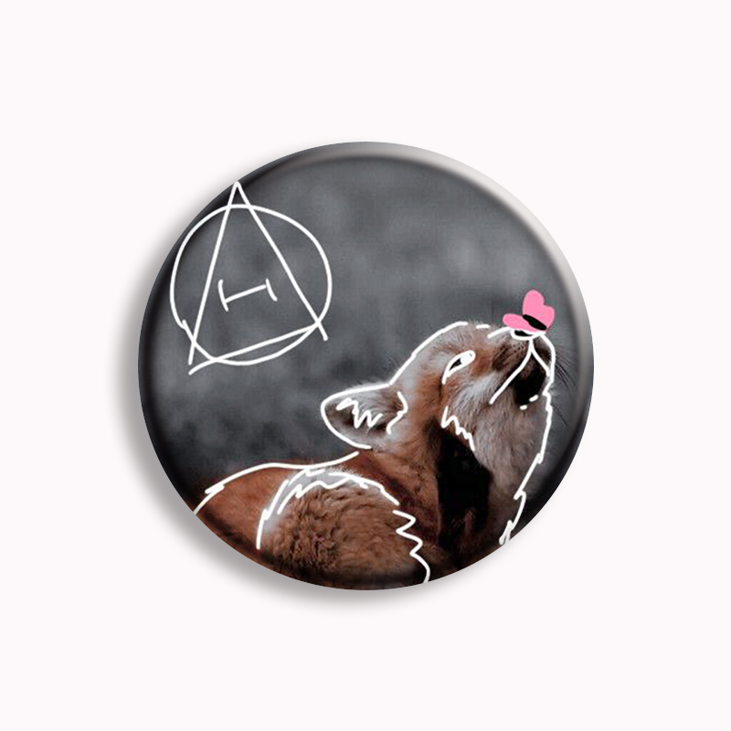 Therian Symbol Button Pin Fox  - Pin Button Badge recension och pris